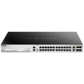 D-Link Комутатор DGS-3130-30TS 24xGE, 4xGE/SFP, 2x10GE, 4xSFP+, L3