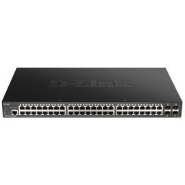 D-Link Комутатор DGS-1250-52XMP 48xGE PoE, 4xSFP+, 370W, Smart