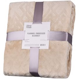 ARDESTO Плед Embossed, 200х220см, тауп, 100% поліестер