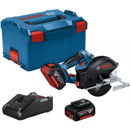 Bosch Пила дискова GKM 18V-50 акумуляторна, 2*18 В 5 Аг, 136 мм, 4250 об/хв, 2.2 кг