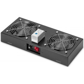 Digitus Панель вентиляторів 19" Roof Wall Mount, 2 fans, thermostat, RAL 9005