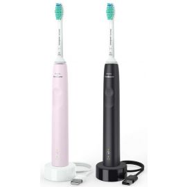 Philips Щітка зубна елекр. Sonicare 3100 series, набір , 31т. колеб/хв, насадок-1, 2 шт в наборі, рожевий, чорний