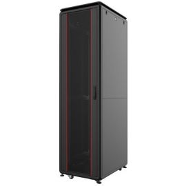 MIRSAN Шафа 19", 26U, GTV, скляні двері, 600x600 мм, чорна