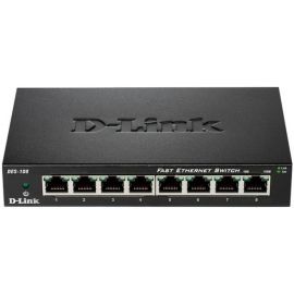 D-Link Комутатор DES-108 8xFE, Некерований, Метал