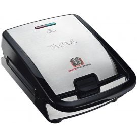 Tefal Мультимейкер Snack collection 700Вт, тефлон, 3 пластини, корпус-нержав.сталь/пластик, чорний