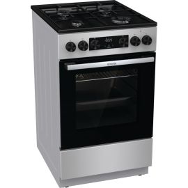 Gorenje Плита комбінована, 62л, 50x60см, дисплей, IconLed, емальовані, титан