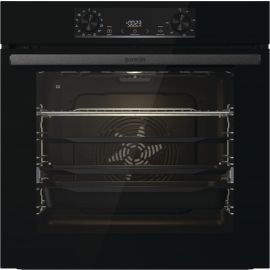 Gorenje Духова шафа електрична, 77л, A+, пара, дисплей, піроліз, чорний