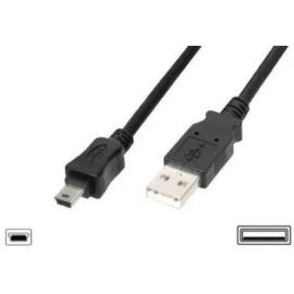 Digitus Кабель USB-A > miniUSB заряджання/синхронізації, 1.8м, чорний