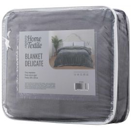 ARDESTO Покривало Delicate 200х220см, 100% поліестер, сірий світлий
