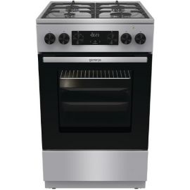 Gorenje Плита комбінована, 70л, 50x60см, дисплей, чавун, нерж