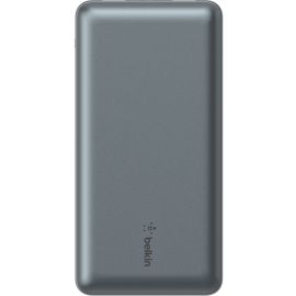 Belkin Акумулятор портативний літій-іонний Power Bank 10000мА·год, 15Вт, 2хUSB-A/USB-C, cірий