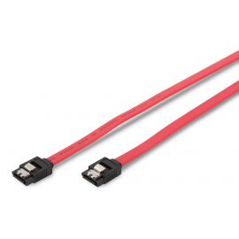 Digitus Кабель SATA L-type (F/F) прямий, 0.5м, червоний