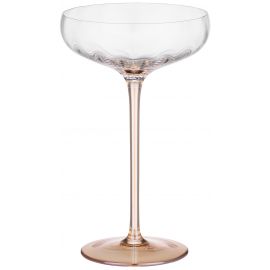 ARDESTO Набір келихів для шампанського Black Mars Amber 200мл, 2шт, скло, прозоро-золотистий