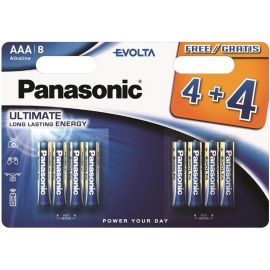 Panasonic Батарейка Evolta лужна AAA блістер, 8 шт.