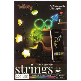 Twinkly Гірлянда Smart LED Twinkly Strings Star RGB 200 IP20 12м USB-C кабель зелений без БЖ