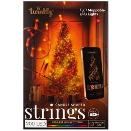 Twinkly Гірлянда Smart LED Twinkly Strings Candle RGB 200 IP20 12м USB-C кабель прозорий без БЖ