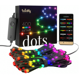 Twinkly Гірлянда Smart LED Twinkly Dots Lights RGB 400 IP44 20м кабель чорний