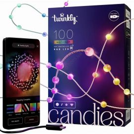 Twinkly Гірлянда Smart LED Twinkly Candies Pearl RGB 100 IP20 6м USB-C кабель зелений без БЖ