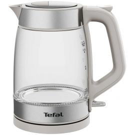 Tefal Електрочайник Glass Kettle 1.7л, скло, з підсвіткою, сріблясто-сірий
