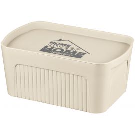 ARDESTO Ящик з кришкою для зберігання 32х21.5х14см, 6л, пластик PP, бежевий