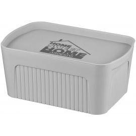 ARDESTO Ящик з кришкою для зберігання 32х21.5х14см, 6л, пластик PP, сірий