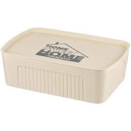ARDESTO Ящик з кришкою для зберігання 45.5х31х14см, 13л, пластик PP, бежевий