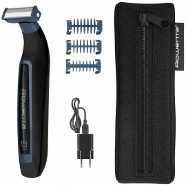Rowenta Тример Forever Sharp Sport Collection, для бороди і вусів, мережа+акум., роторний мотор, насадок-3, сталь, чорно-синій