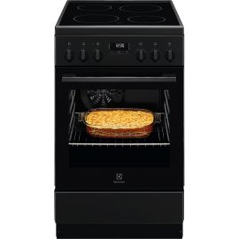 Electrolux Плита електрична склокерамічна, 57л, 50x60см, дисплей, конвекція, чорний матовий