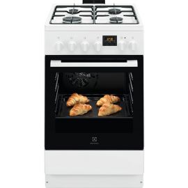 Electrolux Плита комбінована, 57л, 50x60см, дисплей, конвекція, білий