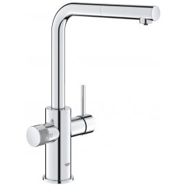 Grohe Змішувач для кухні Blue Pure Minta, довж.виливу - 223мм, поворотний/витяжний, 1+1фильтр, хром