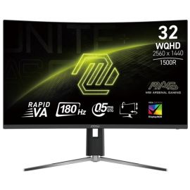 MSI Монітор 31.5" MAG 32CQ6PF 2xHDMI, DP, Audio, VA, 2560x1440, 180Hz, 0.5ms, sRGB 101%, CURVED, AdaptiveSync, HAS