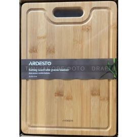 ARDESTO Дошка кухонна з жолобом Midori, 33х24х1.5см, бамбук