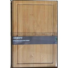ARDESTO Дошка кухонна з жолобом Midori, 40х28х1.5см, бамбук