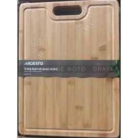 ARDESTO Дошка кухонна з жолобом Midori, 40х30х1.5см, бамбук