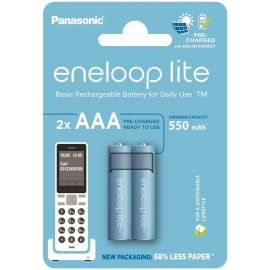 Panasonic Акумулятор Eneloop NI-MH Lite AAA 550 мАг, 2 шт.