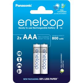 Panasonic Акумулятор Eneloop NI-MH AAA 800 мАг, 2 шт.