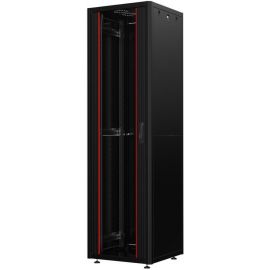 MIRSAN Шафа 19", 42U, GTN SERVER, склянні двері, 800x800 мм, максимально 1000 кг, чорна