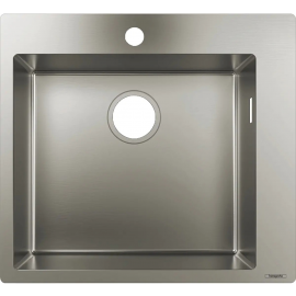 Hansgrohe Мийка кухонна Combi S71, нерж.сталь, прямокутник, без крила, 500x550x190мм, чаша - 1, врізна, нерж