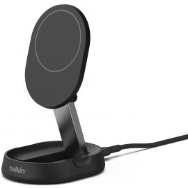 Belkin Зарядний пристрій бездротовий 15Вт Magnetic Stand Qi2, адаптер 20Вт USB-C, чорний