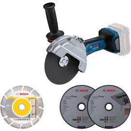 Bosch Шліфмашина кутова акумуляторна GWS 182P 125 мм 18В 2800-9000об·хв без АКБ та ЗП 1,7кг