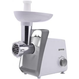 Gorenje М'ясорубка, 1600Вт, 2,2кг/хв, 2 решітки, пластик, білий