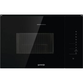Gorenje Мікрохвильова піч вбудовувана, 25л, електр. управл., 900Вт, гриль, дисплей, інвертор, чорний