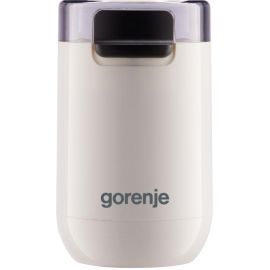 Gorenje Кавомолка роторна 150Вт, об'єм зерен-45г, 3 ступеня помолу, пластик/метал, білий
