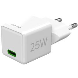 HAMA Зарядний пристрій мережевий 25Вт USB-С, PD, білий