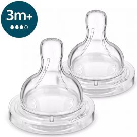 AVENT Соска Anti-Colic 3міс+, силіконова, середній потік, 2шт