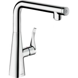 Hansgrohe Змішувач для кухні Metris Select, довж.виливу - 248мм, поворотний, важіль + кнопка, хром
