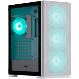 2E Gaming Корпус Virtus Neo G3301NW без БЖ 2xUSB3.0, 1xUSB2.0, 3x140мм ARGB, 1x120мм ARGB, VGA 340мм, LCS ready, контролер з пультом, TG Side Panel, ATX, білий