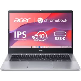 Acer Ноутбук Chromebook CB314-3HT 14" FHD IPS Touch, Intel P N6000, 8GB, F128GB, UMA, ChromeOS, сріблястий