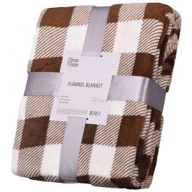 ARDESTO Плед Flannel, 160х200см, клітинка беж, 100% поліестер