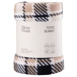 ARDESTO Плед Fleece, 130x160 см, 100% поліестер, клітинка коричнева